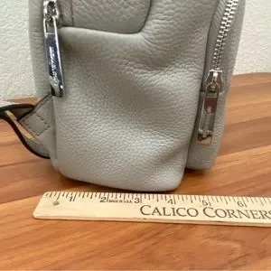 Michael Kors Erin Pearl Grey Pebbled Leather MD Backpack MICHAEL “Erin” Pearl Gray Pebbled Leather Medium Backpack  main image 3